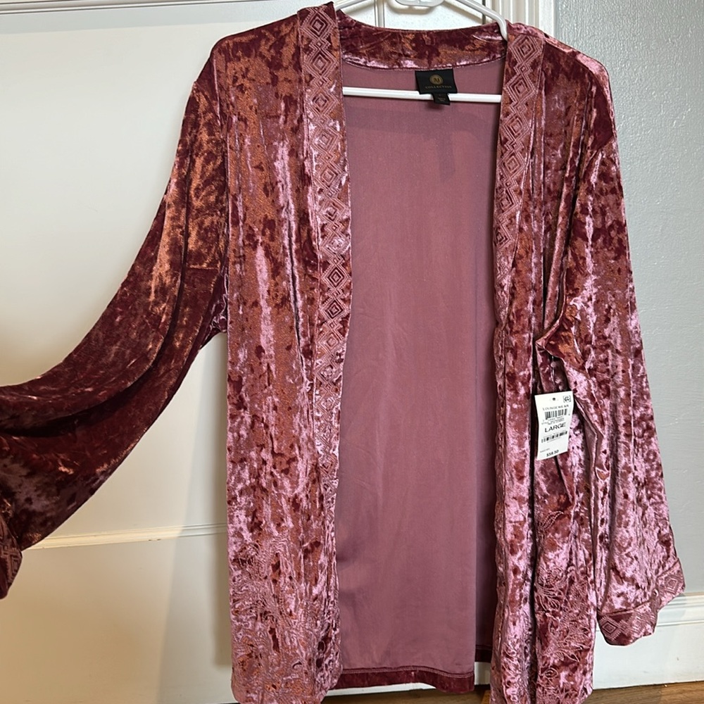 Velvet feeling cardigan